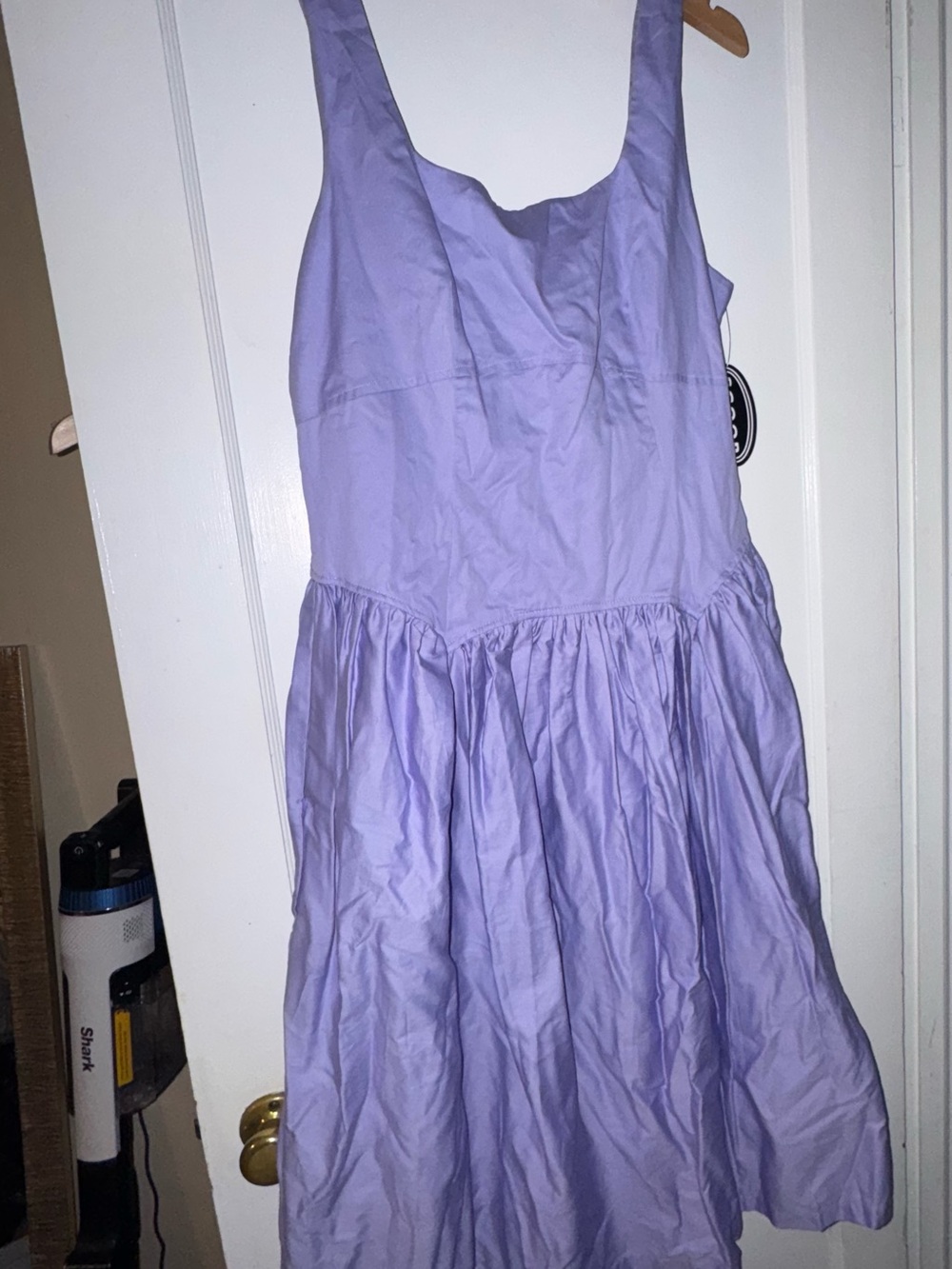 Girls' Lilac Sleeveless Cotton Dress